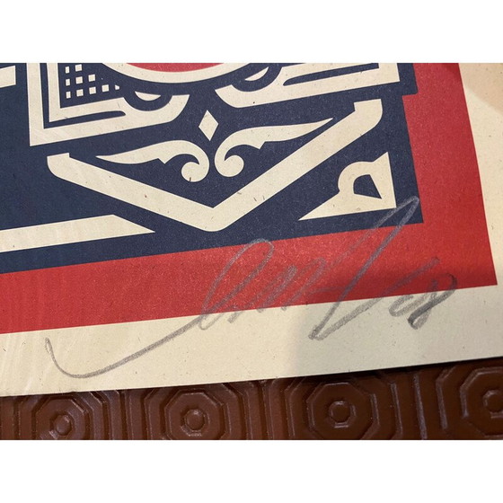 Image 1 of Vintage handgemaakte poster van president Barack Obama door Shepard Fairey, 2008