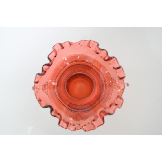 Image 1 of Vintage vaas van Tsjechisch kunstglas door Glaswerk Novy Bor, jaren 1950