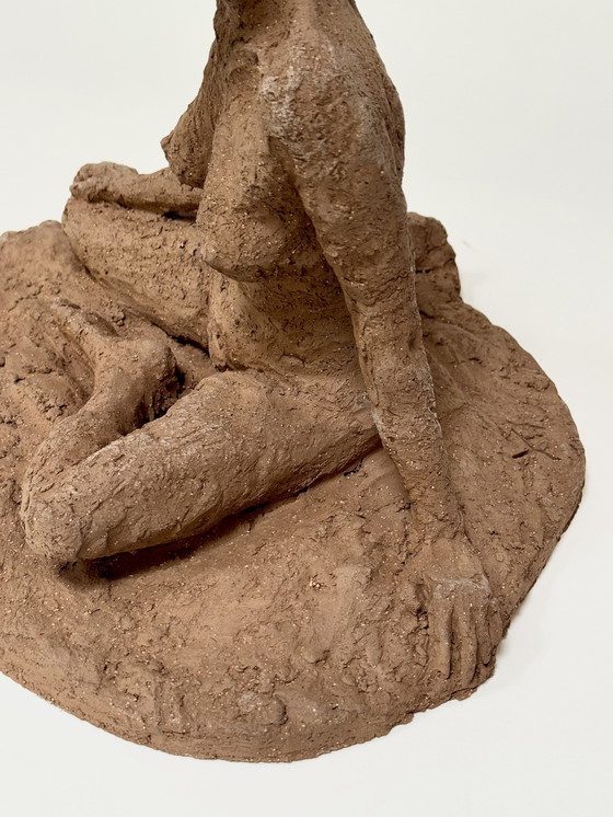 Image 1 of Yolande Ide (1931) - Terracotta sculptuur " Nicole "