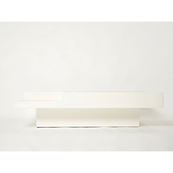 Image 1 of Wit gelakte messing salontafel van Antonio Pavia, Italië 1970