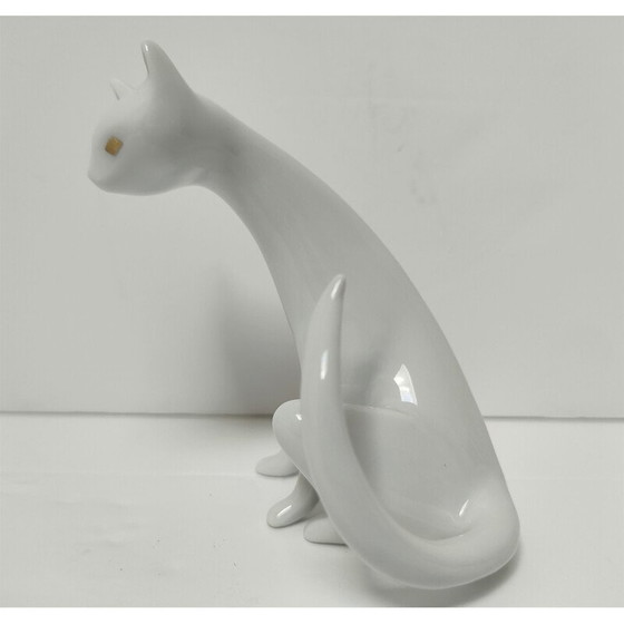 Image 1 of Vintage porseleinen kat voor Hollohaza, 1980