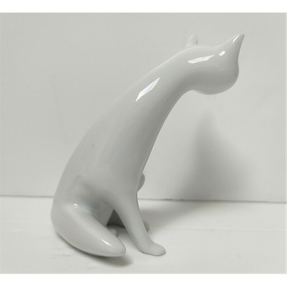 Image 1 of Vintage porseleinen kat voor Hollohaza, 1980