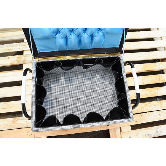 Image 1 of Vintage metalen naaitafel op wielen, Duitsland 1970