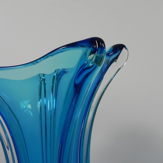 Image 1 of Glazen Vintage Murano Vaas, Jaren 50