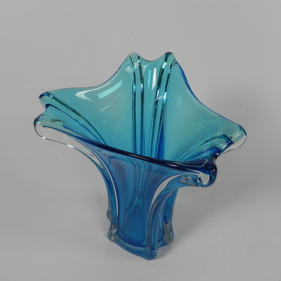 Image 1 of Glazen Vintage Murano Vaas, Jaren 50