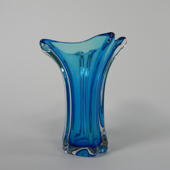 Image 1 of Glazen Vintage Murano Vaas, Jaren 50