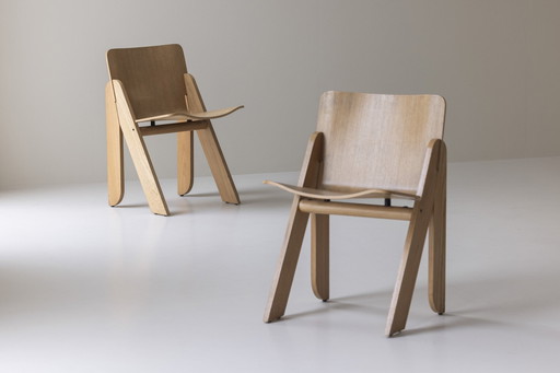 Zeldzame set van vier Peota eetkamerstoelen van Gigi Sabadin voor Stilwood, 1970S.