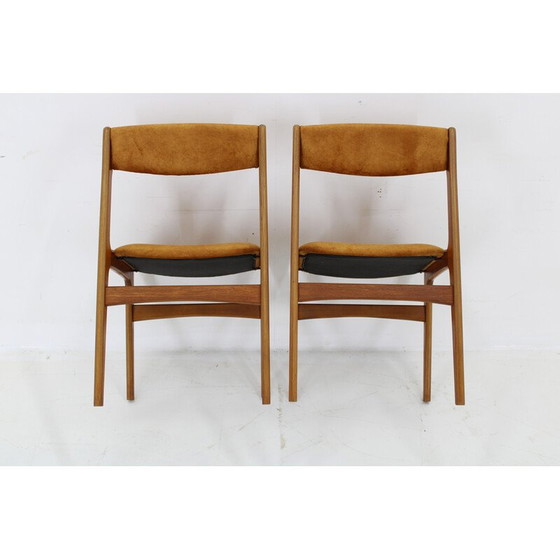 Image 1 of Paar Deense vintage teakhouten eetkamerstoelen, jaren 1960