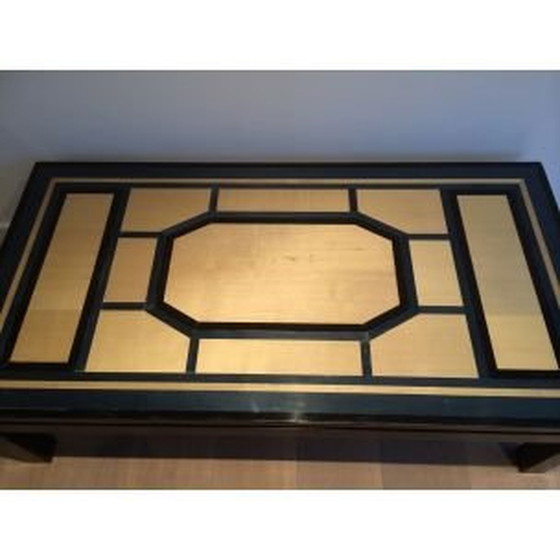 Image 1 of Vintage Franse salontafel in zwart hout, 1960