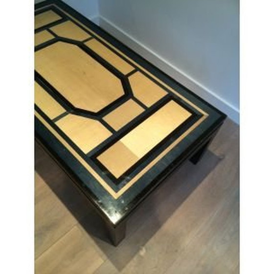 Image 1 of Vintage Franse salontafel in zwart hout, 1960