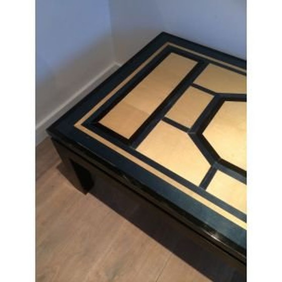 Image 1 of Vintage Franse salontafel in zwart hout, 1960