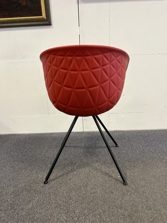 Image 1 of 6x Tonon Structure eetkamerstoelen rood