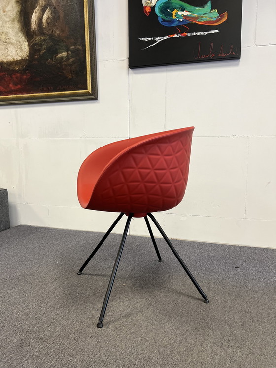 Image 1 of 6x Tonon Structure eetkamerstoelen rood