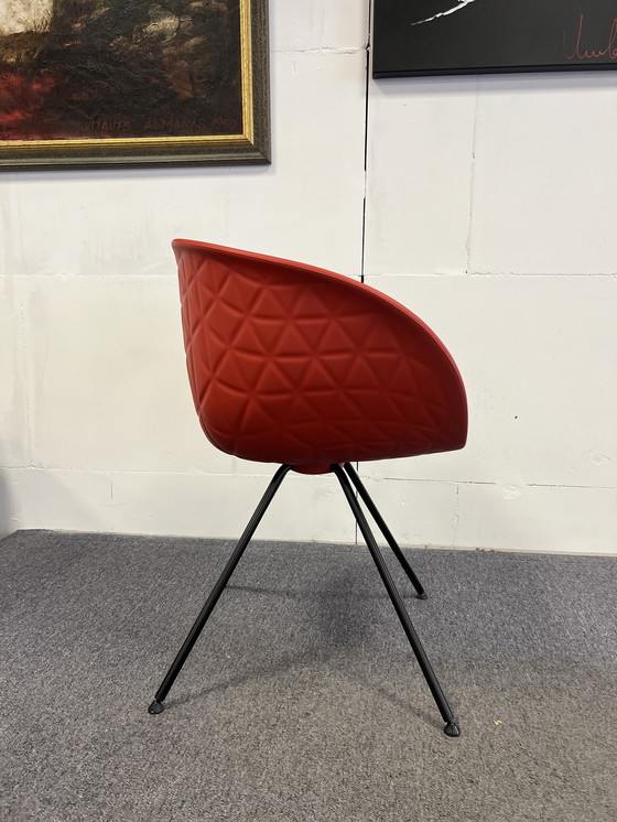 Image 1 of 6x Tonon Structure eetkamerstoelen rood