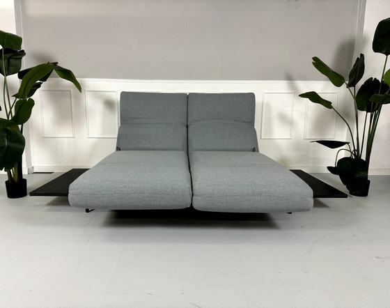 Image 1 of Rolf Benz Aura 388 Functie Sofa Stof Blauw Bankstel