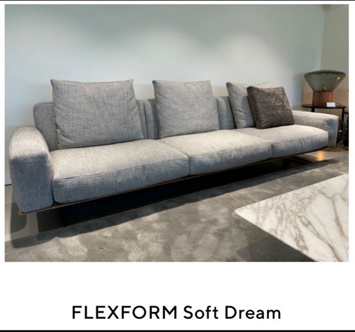 Flexform Softdream 94x293cm in stof Topazio P&S