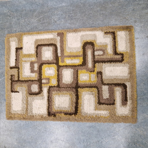 Vintage Vloerkleed Wolle Kleedje Jaren 60 