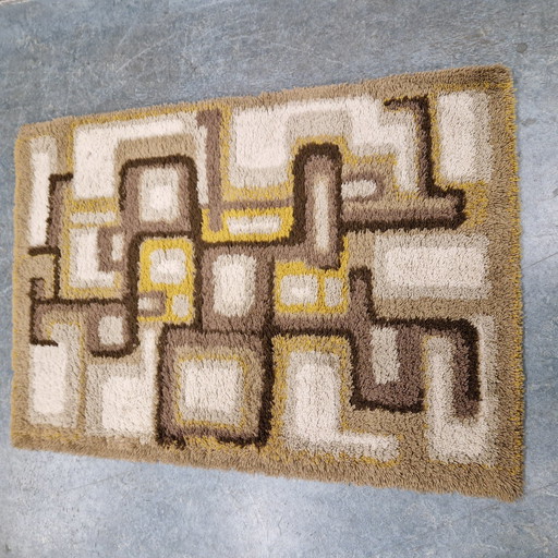 Vintage Vloerkleed Wolle Kleedje Jaren 60 