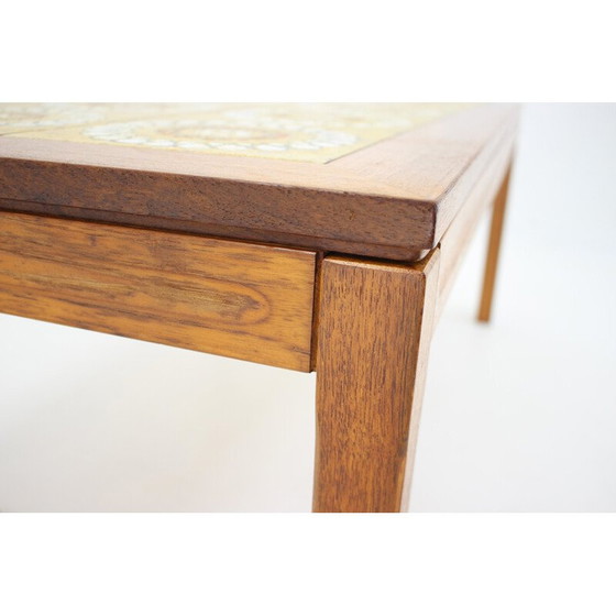 Image 1 of Vintage salontafel in rozenhout en tegels, Denemarken 1960