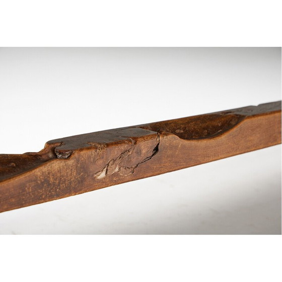 Image 1 of Vintage Brutalistisch eiken tafel, Frankrijk