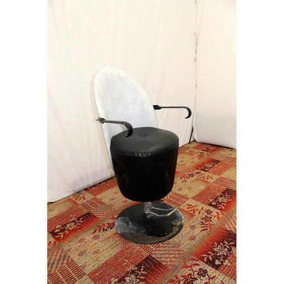 Image 1 of Vintage leren draaifauteuil, Tsjecho-Slowakije 1980