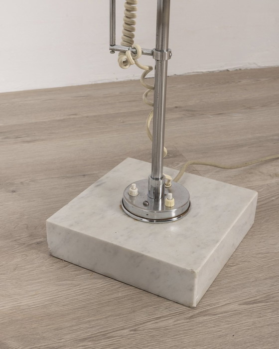 Image 1 of Vintage 70S Witte Verstelbare Vloerlamp Italiaans Ontwerp