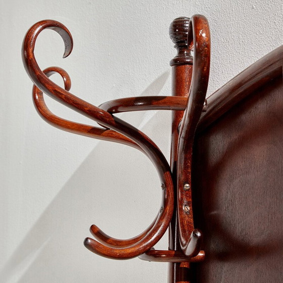 Image 1 of Vintage gebogen houten kapstok voor Thonet, 1900
