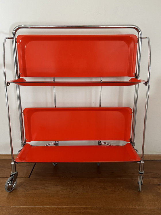 Image 1 of Midcentury Dinett Serveerwagen Van Bremshey