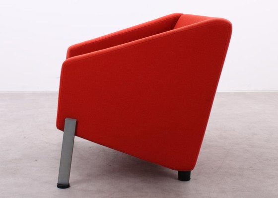 Image 1 of 2X Fritz Hansen Decision Fauteuil Rood/Zwart