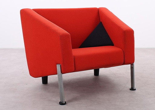 2X Fritz Hansen Decision Fauteuil Rood/Zwart