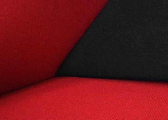 Image 1 of 2X Fritz Hansen Decision Fauteuil Rood/Zwart