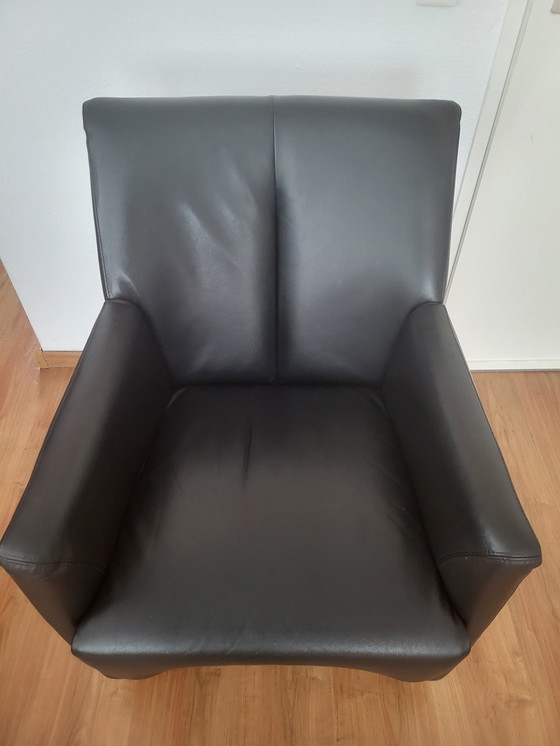 Image 1 of Leolux Galathea fauteuil zwart