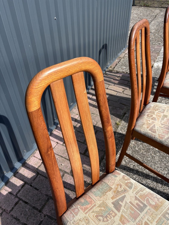 Image 1 of 8 X Vintage Eetkamerstoelen Teak