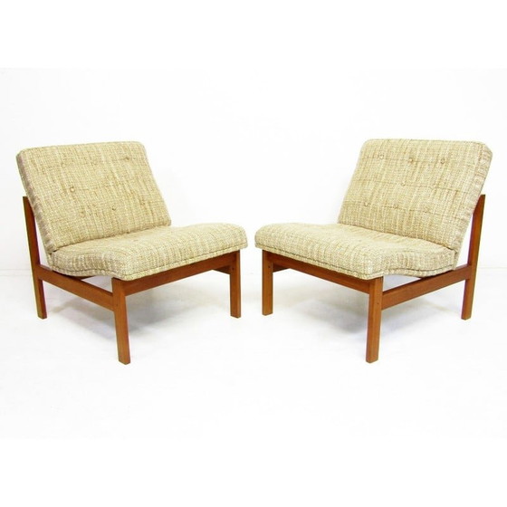 Image 1 of Paar vintage lounge stoelen van Ole Knudsen voor France et Son, Denemarken 1970