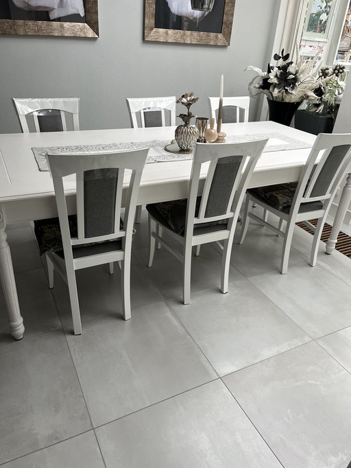 Goossens tafel + 6x stoel