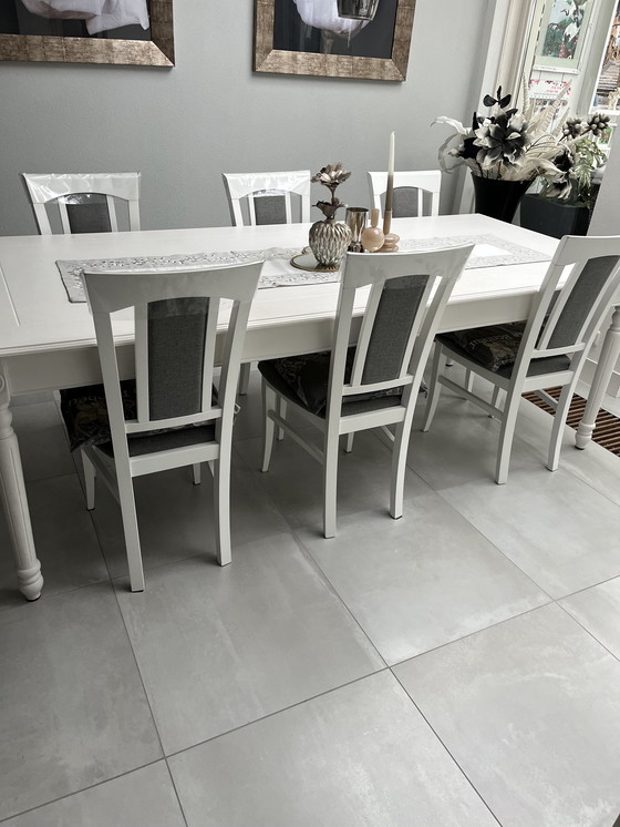 Image 1 of Goossens tafel + 6x stoel