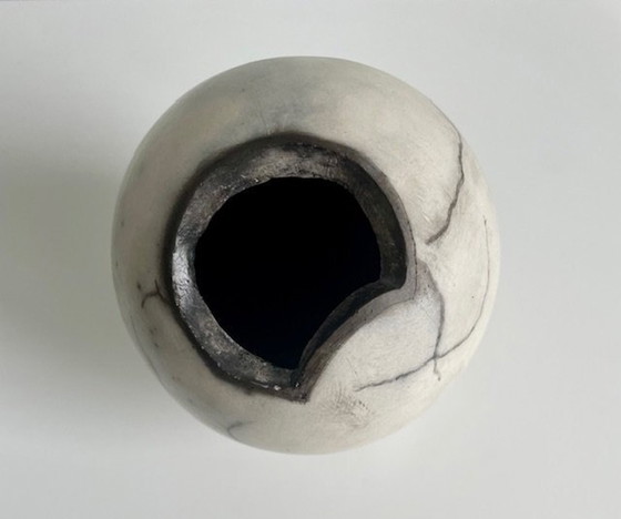 Image 1 of Unica Vaas "Voilà" - Keramiek, Raku Glazuur, Verhoogd (Collectors)