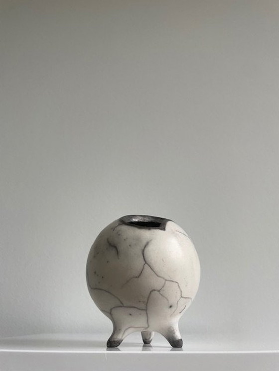 Image 1 of Unica Vaas "Voilà" - Keramiek, Raku Glazuur, Verhoogd (Collectors)