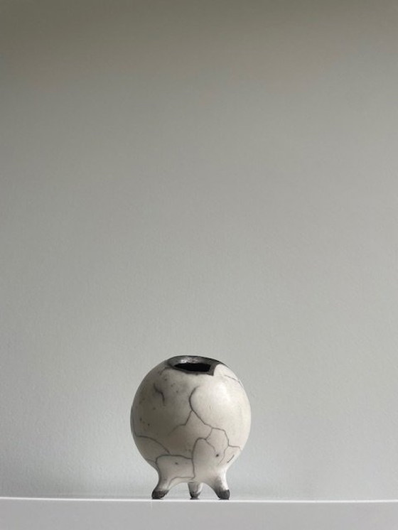 Image 1 of Unica Vaas "Voilà" - Keramiek, Raku Glazuur, Verhoogd (Collectors)