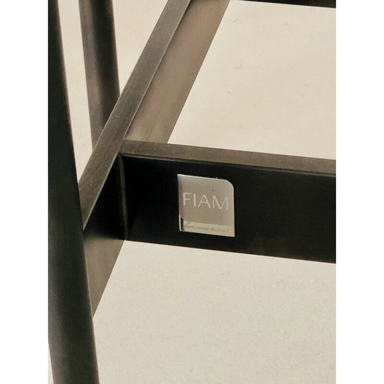 Image 1 of Waves vintage salontafel in metaal en glas van Ludovica en Roberto Palomba voor Fiam, Italië 2000