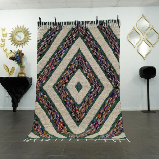 Berber Vloerkleed - 259 cm x 162 cm - Gekleurde Wol