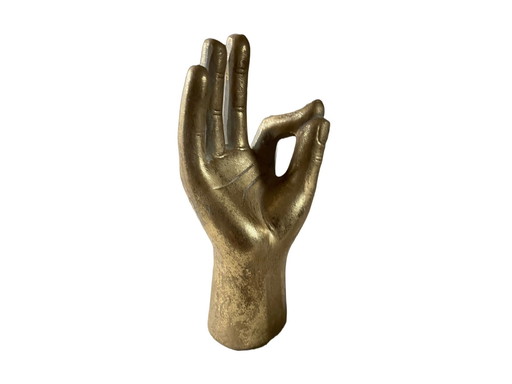 Goudkleurige Hand Ornament