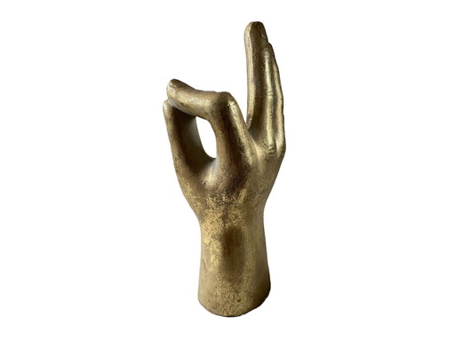 Goudkleurige Hand Ornament