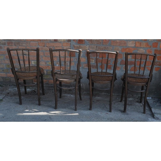 Image 1 of Set van 4 houten stoelen van Thonet, 1930