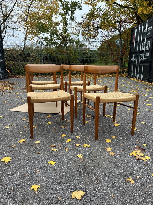 6 X Stoelen H.W. Klein Voor Bramin Teak Ontwerp