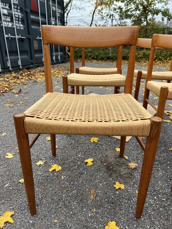 Image 1 of 6 X Stoelen H.W. Klein Voor Bramin Teak Ontwerp