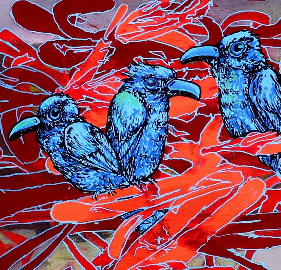 Image 1 of Schilderij "3 Est Une Foule/3 Is Een Menigte