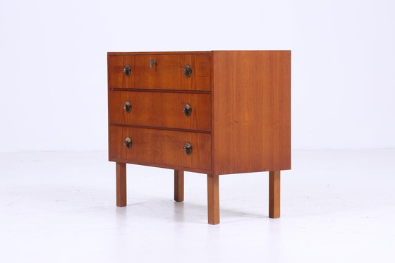 Image 1 of Stijlvolle teak Mid Century ladekast | vintage ladekast hout opslag