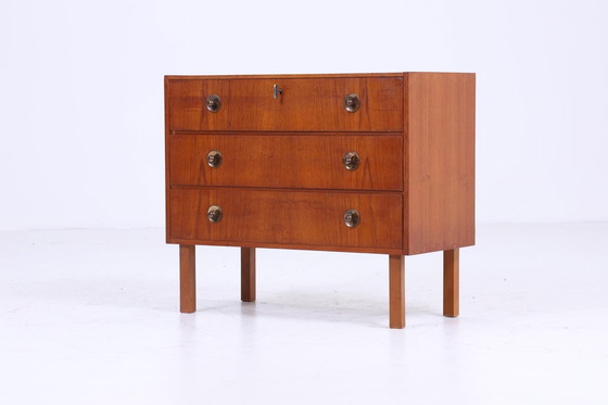 Image 1 of Stijlvolle teak Mid Century ladekast | vintage ladekast hout opslag