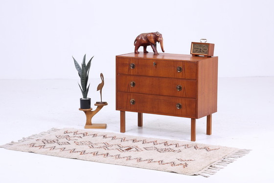 Image 1 of Stijlvolle teak Mid Century ladekast | vintage ladekast hout opslag